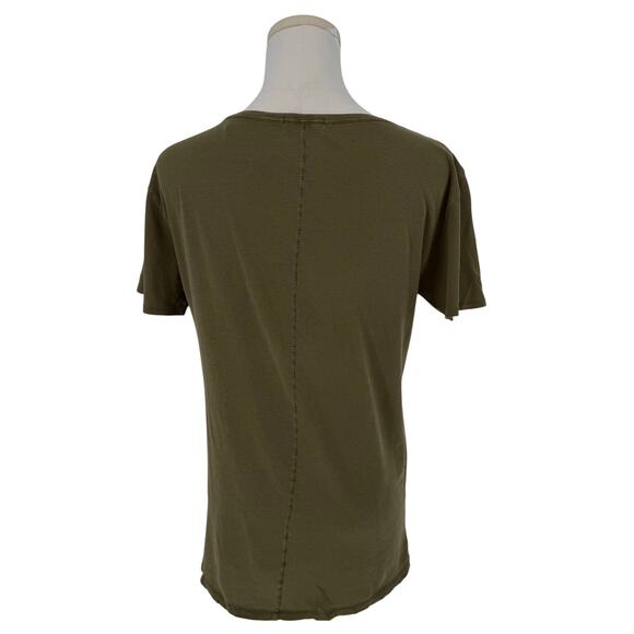 rag & bone Jeans Crew Neck Tee Basic T-Shirt Women's XS Olive Green - Picture 3 of 7